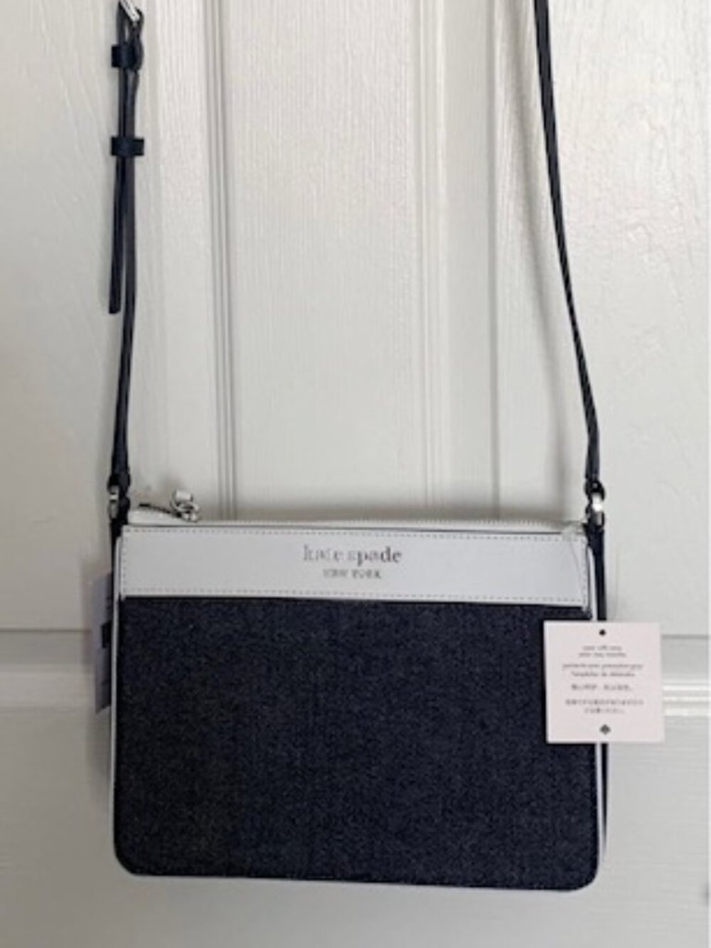 Kate Spade Medium Top Zip Crossbody - Cameron Denim Colorblock